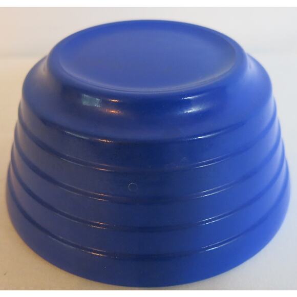 Vintage Hazel Atlas Moderntone Cereal Bowl Blue White Interior 5 Inch Unmarked - Picture 6 of 6